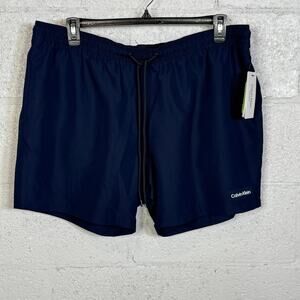 Calvin Klein Men's Modern Euro 5" Volley Swim Trunks navy XXL